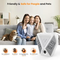 Bubbacare Ultrahangos Egérriasztó 360° - 3 Módú Rágcsálóirtó LED Fénnyel 4