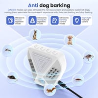 Bubbacare Ultrahangos Rágcsálóriasztó, 360°-os Egér- és Patkányriasztó, Szúnyogvédelem, 4 Üzemmód, 200m² Hatótávolság, Vegyszermentes (Fehér 3