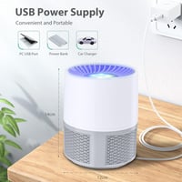 Bubbacare USB Elektromos Rovarcsapda - UV Fényes Szúnyog- és Légycsapda Konyhába, Beltérre és Kültérre, Csendes Működés, Vegyszermentes, Feh 5