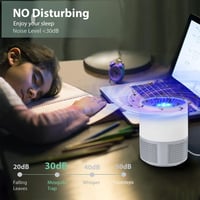 Bubbacare USB Elektromos Rovarcsapda - UV Fényes Szúnyog- és Légycsapda Konyhába, Beltérre és Kültérre, Csendes Működés, Vegyszermentes, Feh 6