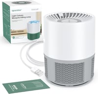 Bubbacare USB Elektromos Rovarcsapda - UV Fényes Szúnyog- és Légycsapda Konyhába, Beltérre és Kültérre, Csendes Működés, Vegyszermentes, Feh 8