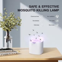 Bubbacare USB Elektromos Rovarcsapda - UV Fényes Szúnyogirtó Lámpa Konyhai Gyümölcslegyekhez, Beltéri és Kültéri Használatra, Fehér 2