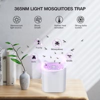 Bubbacare USB Elektromos Rovarcsapda - UV Fényes Szúnyogirtó Lámpa Konyhai Gyümölcslegyekhez, Beltéri és Kültéri Használatra, Fehér 6