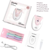 Bubbacare epilátor arcra és testre, vezeték nélküli, LED lámpával - rózsaszín 8