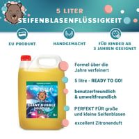 Bubble Brothers 5l tekutina na bublifuk pre obrovské bubliny – prémiová náplň v kanistri na detské oslavy a vonkajšie hry, XXL bubliny, ktoré nepraskajú 3