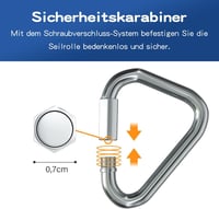 BUBBLEBAY Ninja Slider csigarendszer karabinerrel 50mm kötélhez 5