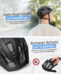 Cyklistická prilba Büchel In-Mould so zapínaním Cam Lock a vypchávkou pod bradu – matná čierna – L, 58-61 cm 6