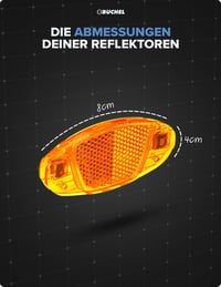 Büchel kerékpár küllőreflektor, StVZO-jóváhagyott, 2 db - narancssárga 5