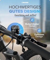 Mini zvonček na bicykel Büchel 35 mm čierny – 360° otočný, vodoodolný, antikorózny zvonček na všetky typy riadidiel, vhodný aj pre deti 6