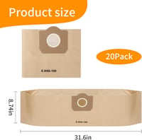 BUCOMTU 20db Papír Szűrőzsák Kärcher WD3 Porszívóhoz 6.959-130.0 2