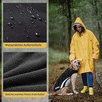 Buddypuppy Téli Kutyakabát Vízálló Fleece Kabát Közepes-Nagy Kutyáknak Harness Nyílással 3 XL-es MÉRET 4