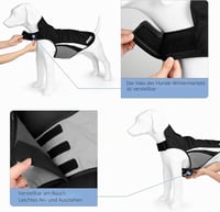 Buddypuppy Téli Kutyakabát Vízálló Fleece Kabát Közepes-Nagy Kutyáknak Harness Nyílással 3 XL-es MÉRET 3