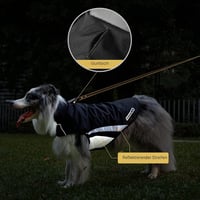 Buddypuppy Téli Kutyakabát Vízálló Fleece Kabát Közepes-Nagy Kutyáknak Harness Nyílással 3 XL-es MÉRET 2