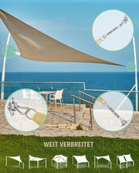 Set Accesorii Montaj Tendă Parasolar BUDONI – Cârlig Carabină și Întinzător M6 din Oțel Inoxidabil 2