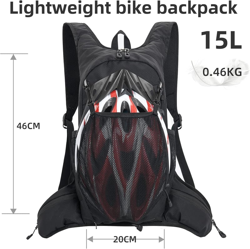 Buffup vízálló kerékpár hátizsák 15L, túrázáshoz és MTB-hez