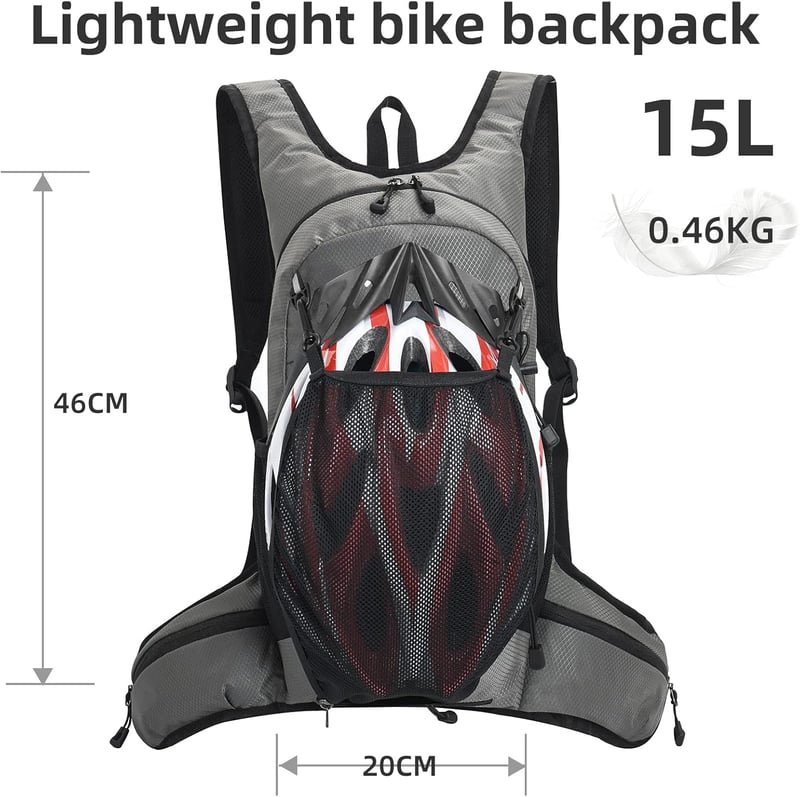 Buffup vízálló kerékpár hátizsák 15L, túrázáshoz és MTB sporthoz