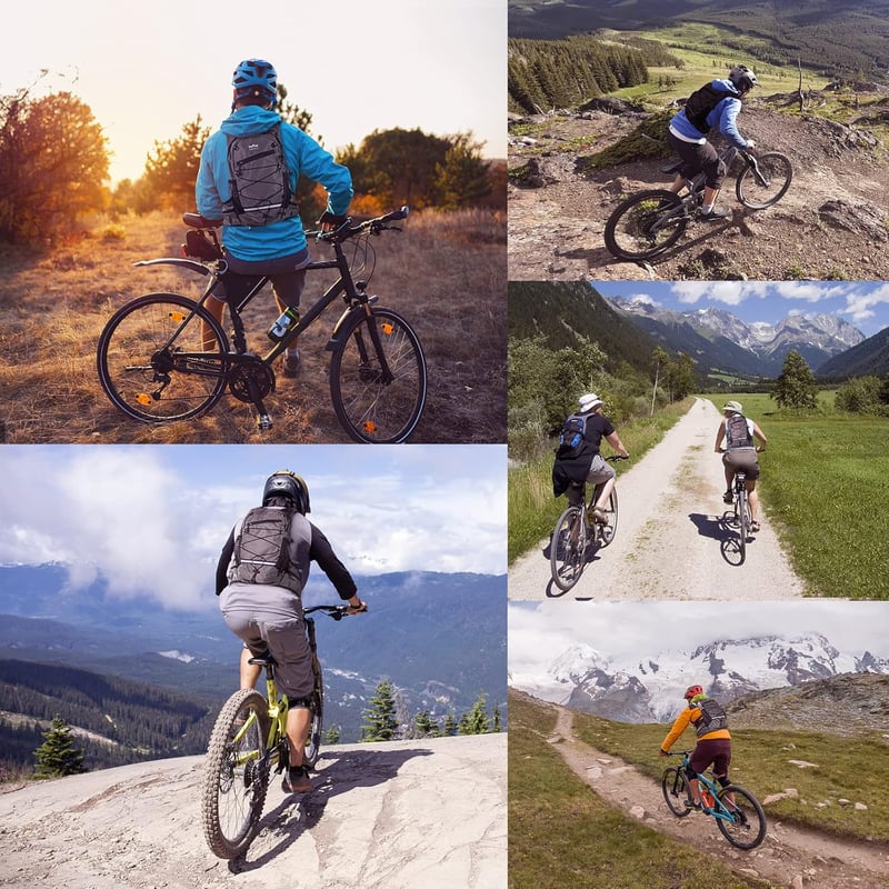 Buffup vízálló kerékpár hátizsák 15L, túrázáshoz és MTB sporthoz