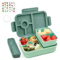Cutie pentru prânz Bugucat pentru copii 1300 ml, Bento Box cu 5 compartimente etanșă, pentru băieți, fete și adulți 1
