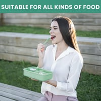 Cutie pentru prânz Bugucat pentru copii 1300 ml, Bento Box cu 5 compartimente etanșă, pentru băieți, fete și adulți 5