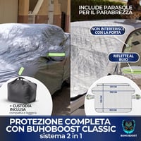 BuhoBoost Oxford 150D autó takaró napellenzővel, vízálló UV védelemmel és cipzárral 7