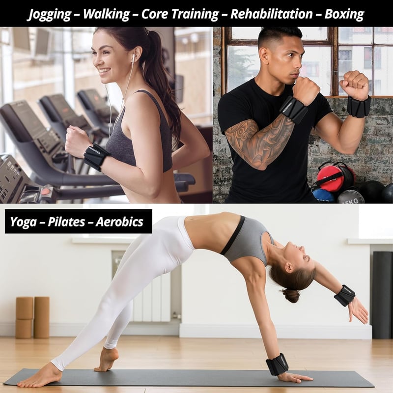 Build & Fitness Csuklósúly és bokasúly szett 2x0,5kg női és férfi edzéshez