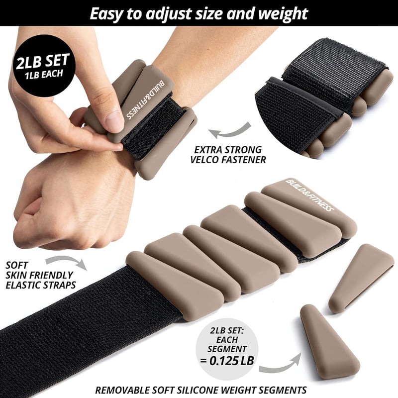 Build & Fitness Csuklósúly és bokasúly szett 2x0,5kg női és férfi edzéshez