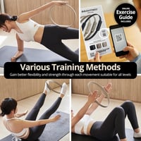 Build & Fitness Pilates mágikus karika 13,5 hüvelyk bézs gyűrű comb, törzs és kar edzéshez könnyű szilikon és üvegszál otthonra, edzőterembe 6