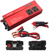 Menič napätia Builrand 2000W s čistou sínusoidou 12V na 230V, 3 USB, 3 AC zásuvky, 2 autozapaľovače, ambientné osvetlenie, menič napätia do auta na kempovanie 9