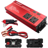 Menič napätia Builrand 2000W s čistou sínusoidou 12V na 230V, 3 USB, 3 AC zásuvky, 2 autozapaľovače, ambientné osvetlenie, menič napätia do auta na kempovanie 8