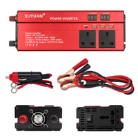 Menič napätia Builrand 2000W s čistou sínusoidou 12V na 230V, 3 USB, 3 AC zásuvky, 2 autozapaľovače, ambientné osvetlenie, menič napätia do auta na kempovanie 1