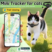 Bukbas Mini GPS nyomkövető macskáknak és kutyáknak, okos tracker iOS Android kompatibilis 2