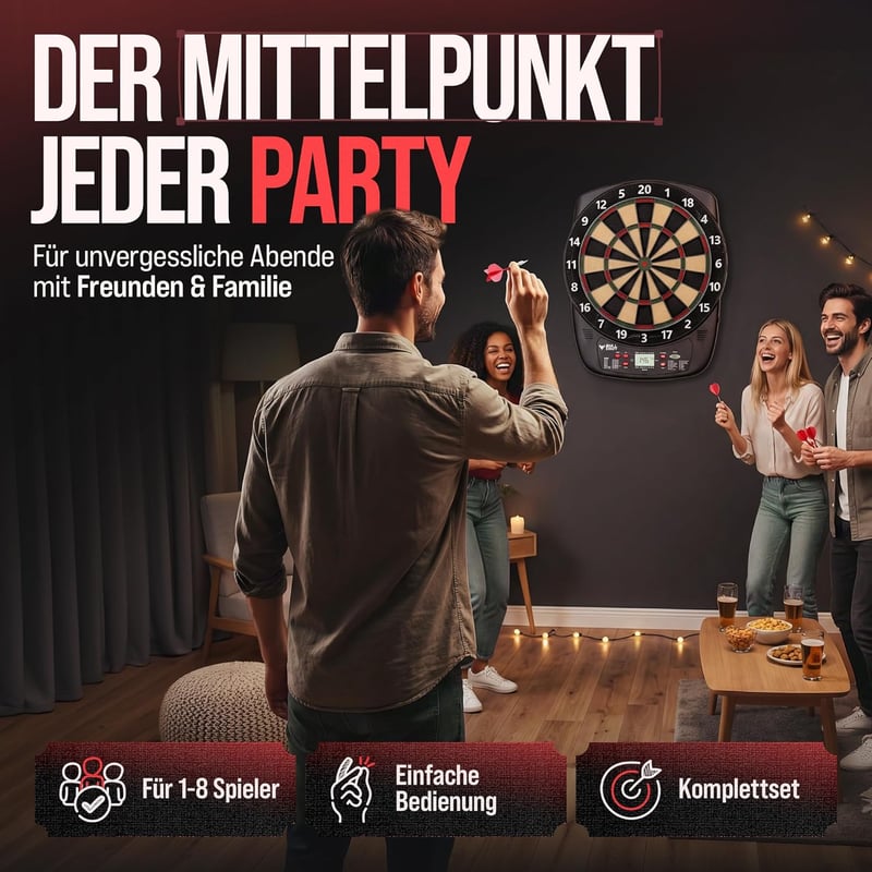 Bull Craft Elektronikus Darts Tábla Turnament Szett Vezeték Nélküli Soft Darttal