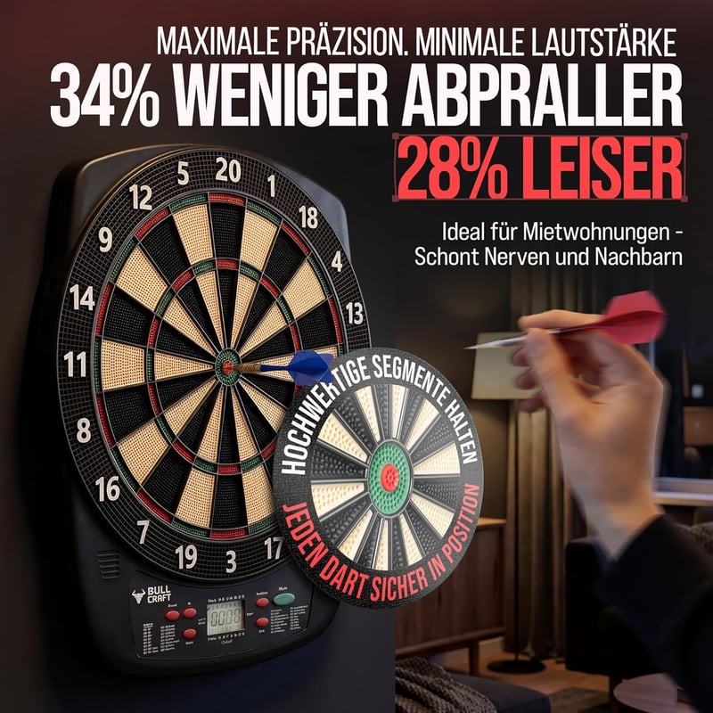 Bull Craft Elektronikus Darts Tábla Turnament Szett Vezeték Nélküli Soft Darttal