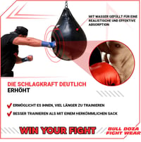BULL DOZA FIGHT WEAR vízálló ütőzsák 30cm 14kg edzéshez 4