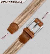 Pánsky pletený elastický opasok BULLIANT, šírka 35 mm, strečový tkaný golfový opasok k džínsom, unisex 5