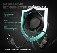 BUMSOU 100 mm állítható fordulatú csőventilátor 145 m3/h csendes inline elszívó dupla golyóscsapággyal fekete üvegház sátor garázs WC-hez 3