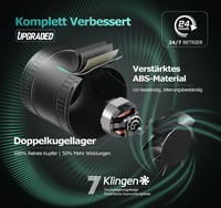BUMSOU 100 mm állítható fordulatú csőventilátor 145 m3/h csendes inline elszívó dupla golyóscsapággyal fekete üvegház sátor garázs WC-hez 4