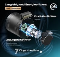 BUMSOU 100mm Kétirányú Csatornaventilátor 6 Fokozat Távirányítóval 9