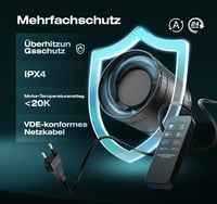BUMSOU 100mm Kétirányú Csatornaventilátor 6 Fokozat Távirányítóval 5