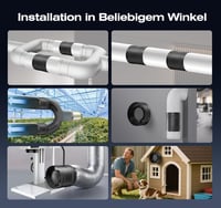 BUMSOU 100mm Kétirányú Csatornaventilátor 6 Fokozat Távirányítóval 8