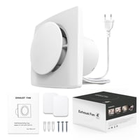 BUMSOU Tichý kúpeľňový ventilátor 100 mm - 130 m³/h, výkonné vetranie, IPX4, energeticky úsporný odsávací ventilátor do kúpeľne, kuchyne, garáže, pivnice 8