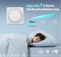 BUMSOU Tichý kúpeľňový ventilátor 100 mm - 130 m³/h, výkonné vetranie, IPX4, energeticky úsporný odsávací ventilátor do kúpeľne, kuchyne, garáže, pivnice 3