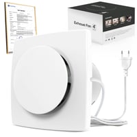BUMSOU Tichý kúpeľňový ventilátor 100 mm - 130 m³/h, výkonné vetranie, IPX4, energeticky úsporný odsávací ventilátor do kúpeľne, kuchyne, garáže, pivnice 9