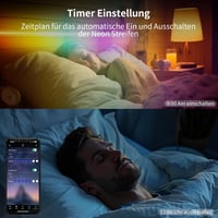 BUNACET Neon LED Szalag 16m RGB+IC Színváltós Vízálló IP65 Hajlékony Szilikon LED Csík Távirányítóval Beltéri Kültéri 2x8m 3