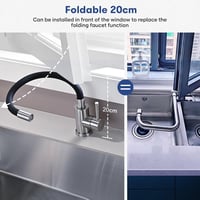 BuntHaus flexibilis konyhai csaptelep 360°-ban forgatható - fekete 5
