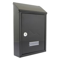 Nástenná poštová schránka Burg-Wächter Avon MB09BK, pozinkovaná oceľ, uzamykateľná, odolná voči poveternostným vplyvom, čierna, 21x30x6,5 cm 1