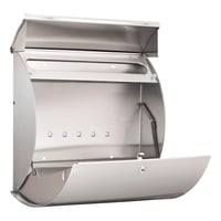 Cutie poștală din oțel inoxidabil BURG-WÄCHTER Toscana 3856 Ni cu fantă pentru format A4, conform standardului EN 13724, argintiu, 376x330x106 mm 5
