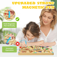 Magnetické bludisko BURMONG s dinosaurami, vzdelávacia hračka typu busy board, montessori drevená hračka pre deti od 3, 4, 5 a 6 rokov, triediaca hra na učenie čísel a farieb 5