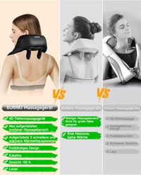 Burrki 4D Shiatsu nyakmasszírozó fűtéssel, elektromos vállmasszírozó fájdalomcsillapításhoz 5
