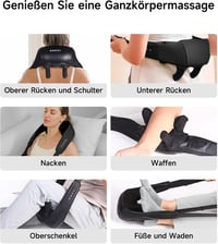 Burrki 4D Shiatsu nyakmasszírozó fűtéssel, elektromos vállmasszírozó fájdalomcsillapításhoz 8